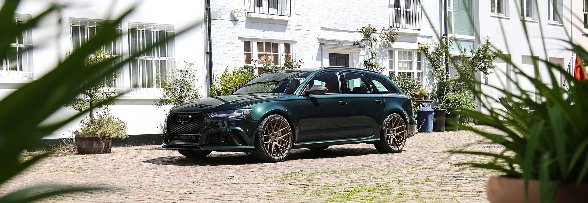 British Racing Green Gold Rims British Racing Green Audi RS6 Avant - ADV7 M.V2 SL… | ADV.1 Wheels