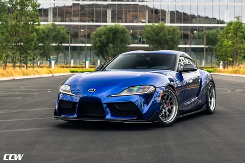 Blue Toyota Supra CCW CZ14 Gunmetal Polished Lip Web 01