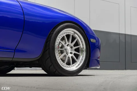 Royal sapphire pearl blue toyota supra turbo mkiv tuned ccw d110 wheels brushed polished h