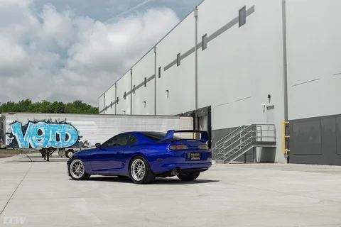 Royal sapphire pearl blue toyota supra turbo mkiv tuned ccw d110 wheels brushed polished l