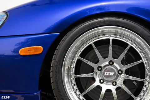 Royal sapphire pearl toyota supra turbo mkiv targa ccw d110 polished wheels l