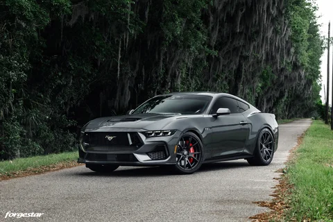 Gunmetal Ford Mustang S650 Forgestar CF5 V Satin Black Web 01