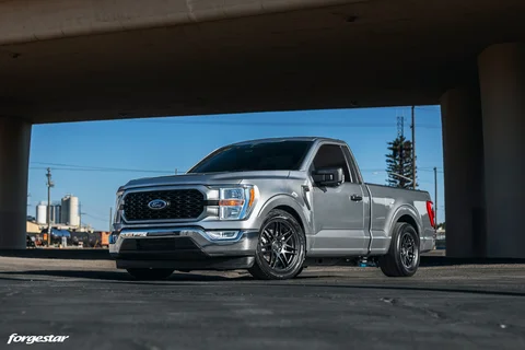 Silver Ford F150 Forgestar F14 Drag Satin Black Web 01