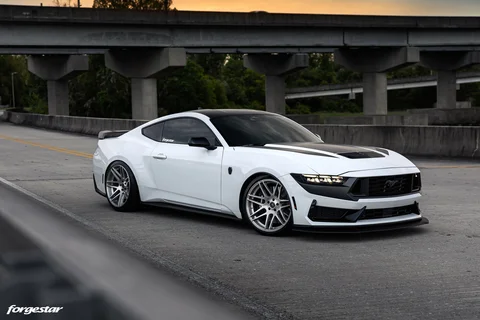 White S650 Mustang Dark Horse Forgestar F14 Brushed Bespoke Web 01