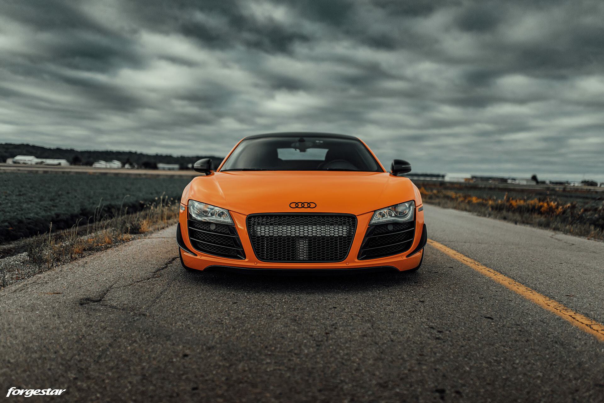 Orange V10 R8 Orange Audi R8 V10 - Forgestar CF5V in Gloss Anthracite… | Forgestar