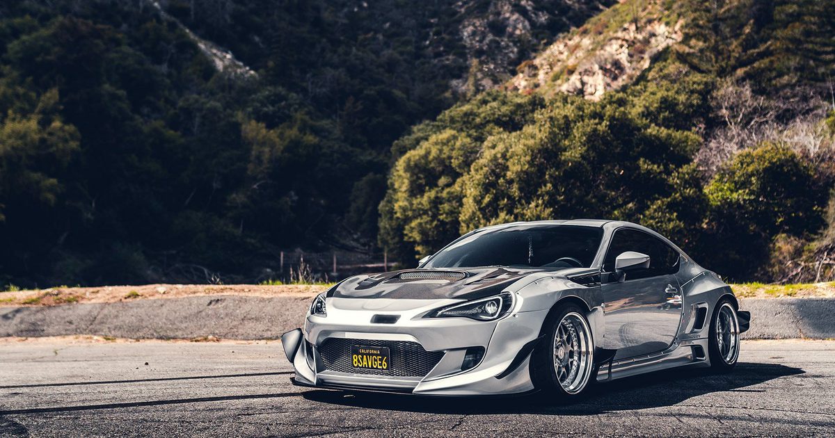Wide Body Frs Racing Silver Pandem Rocket Widebody Scion FRS - Forgestar M14 -… | Forgestar