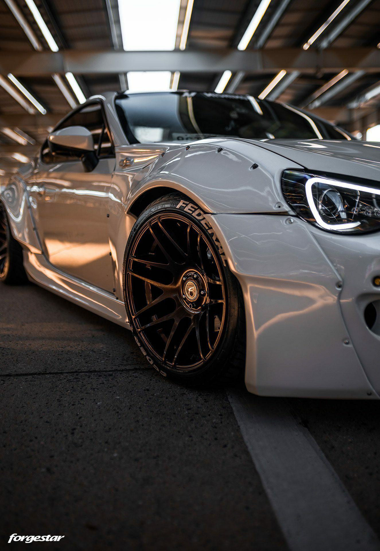 Steel Rims Frs White Rocketbunny V.2 Scion FRS - Forgestar F14 Wheels In… | Forgestar