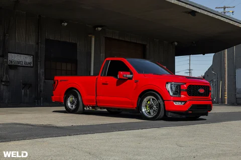 Red Ford F150 WELD S81 HD Beadlock Gloss Black Milled Web 06