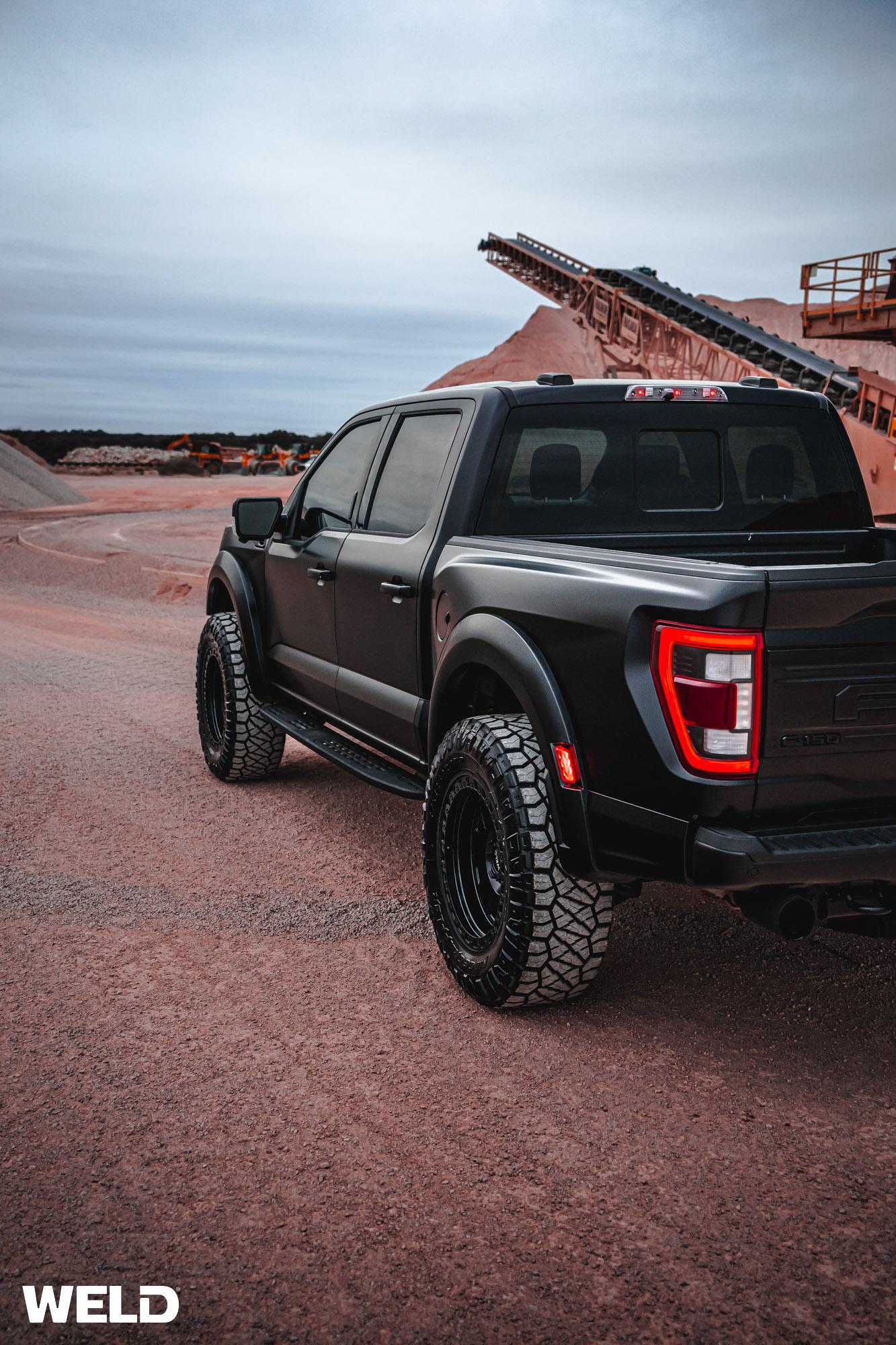 Powder Coated Raptor Rims Ford Raptor - Cinch - Satin Black | WELD Racing Wheels