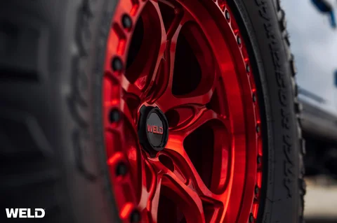 WEB WELD Off Road Ledge Blue Jeep Gladiator Candy Red Beadlock 07