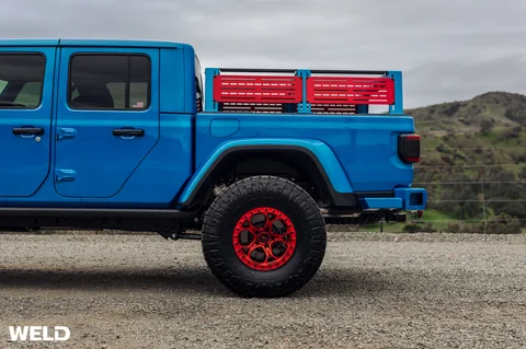 WEB WELD Off Road Ledge Blue Jeep Gladiator Candy Red Beadlock 10