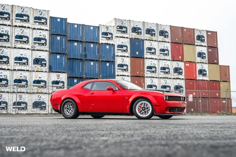 WEB WELD PRF Laguna Beadlock Red Dodge Challenger Hellcat 12