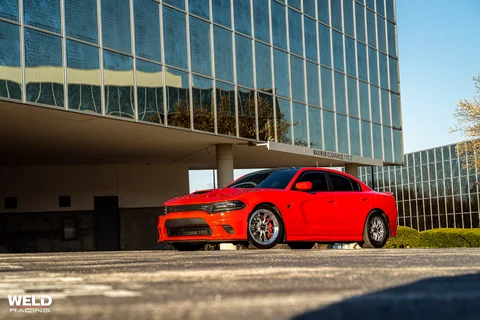 WELD Belmont Beadlock Red Dodge Charger Hellcat Gloss Black Milled 08