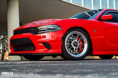 WELD Belmont Beadlock Red Dodge Charger Hellcat Gloss Black Milled 10