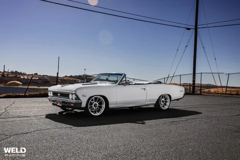 WELD Belmont White Chevrolet Chevelle Gloss Black Milled 22