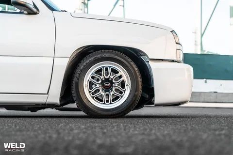 WELD Laguna6 White Chevrolet Silverado Gloss Black Milled 06