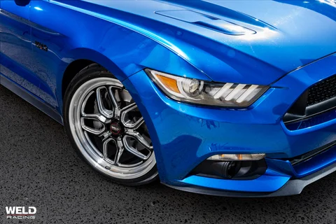 WELD Laguna Blue Ford Mustang Gloss Black Milled 04