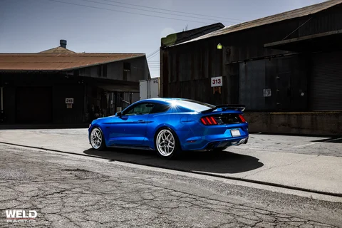 WELD Laguna Blue Ford Mustang Gloss Black Milled 05
