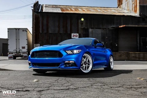 WELD Laguna Blue Ford Mustang Gloss Black Milled 08