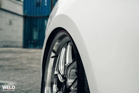 WELD Laguna White Ford Mustang Gloss Black Milled 06