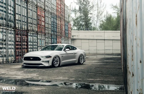 WELD Laguna White Ford Mustang Gloss Black Milled 11