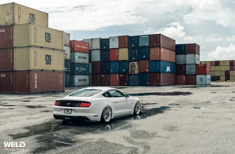 WELD Laguna White Ford Mustang Gloss Black Milled 12