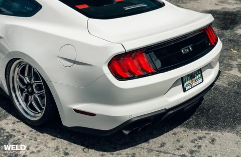 WELD Laguna White Ford Mustang Gloss Black Milled 15