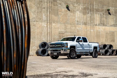 WELD Off Road Ledge8 White Chevrolet Silverado 2500 HD Satin Gunmetal 09