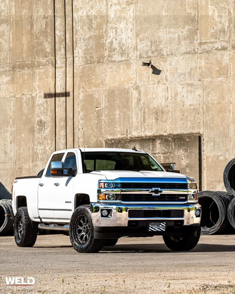 WELD Off Road Ledge8 White Chevrolet Silverado 2500 HD Satin Gunmetal 14