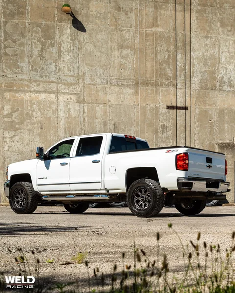 WELD Off Road Ledge8 White Chevrolet Silverado 2500 HD Satin Gunmetal 16