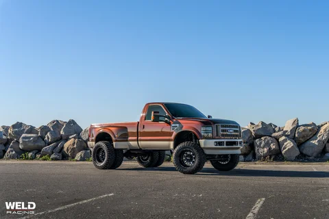 WELD Off Road Scorch Dually Burgundy Ford F250 Gloss Black Milled 10