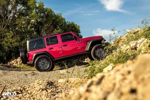 WELD Off Road Slingblade Pink Jeep Wrangler Gloss Black Milled 12