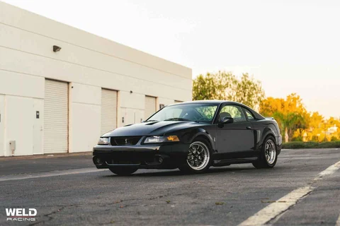 WELD RTS S76 Black Shelby Ford Mustang Cobra Terminator Gloss Black Milled 09 1