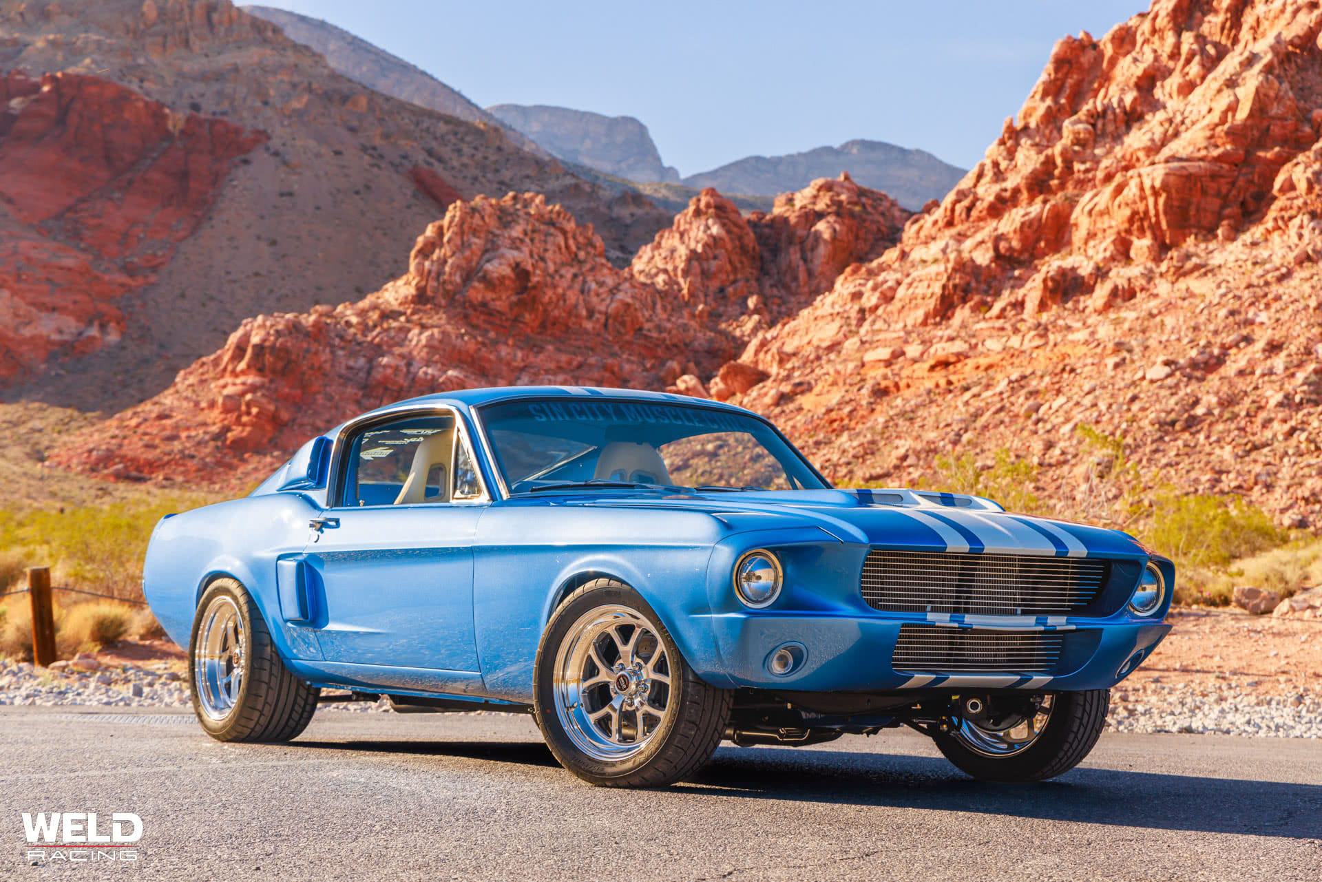 77 Fastback 1967 Ford Mustang Fastback - S76 - Polished | WELD Racing Wheels