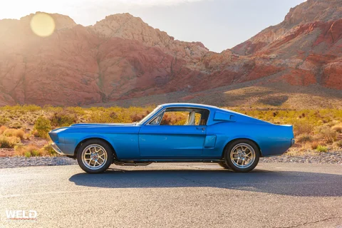 WELD RTS S76 Blue Ford Mustang 1967 Fastback Polished 39