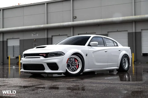 WELD RTS S81 Beadlock White Dodge Charger Hellcat Redeye Gloss Black Milled 14