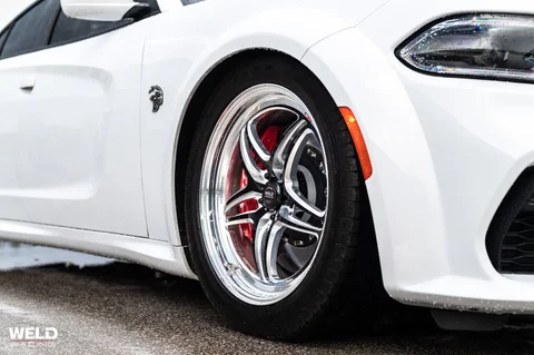 WELD RTS S81 Beadlock White Dodge Charger Hellcat Redeye Gloss Black Milled 17