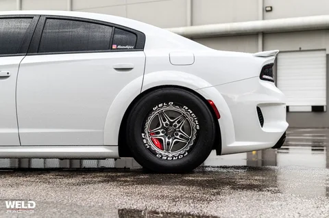WELD RTS S81 Beadlock White Dodge Charger Hellcat Redeye Gloss Black Milled 22