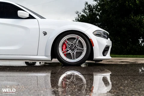 WELD RTS S81 Beadlock White Dodge Charger Hellcat Redeye Gloss Black Milled 26