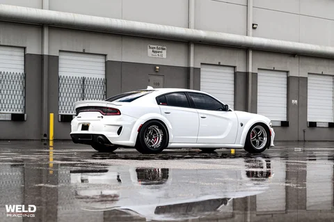 WELD RTS S81 Beadlock White Dodge Charger Hellcat Redeye Gloss Black Milled 33