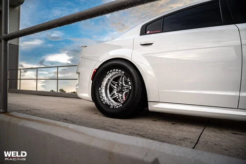 WELD RTS S81 Beadlock White Dodge Charger Hellcat Redeye Gloss Black Milled 53