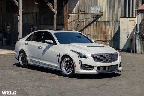 White Cadillac CTSV WELD S77 Gloss Black Milled Web 01
