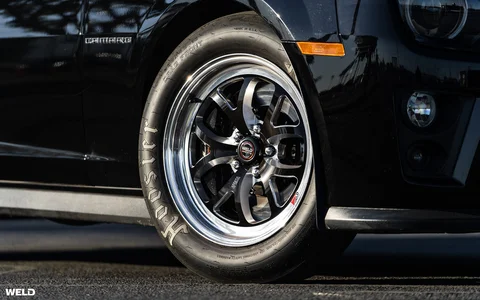 Black 5th gen zl1 camaro irwindale drag strip weld s76 beadlock wheels hoosier tires h