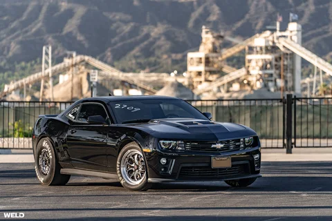 Black 5th gen zl1 camaro irwindale drag strip weld s76 beadlock wheels hoosier tires i