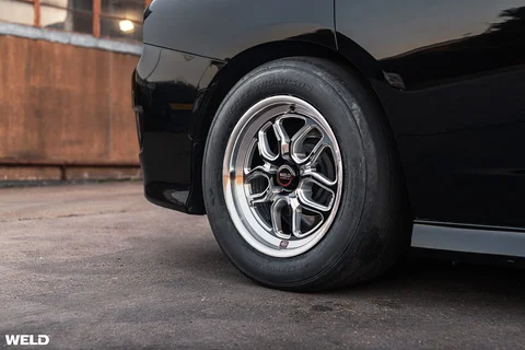 Black dodge charger aftermarket drag wheels weld laguna performance rf d