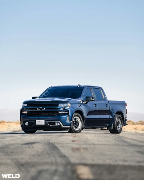 Blue chevy silverado drag racing wheels beadlock weld ventura 6 lug a scaled