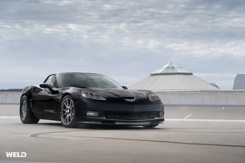 C6 chevrolet corvette black weld rt v series vitesse forged wheels 01