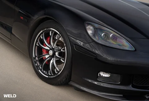 C6 chevrolet corvette black weld rt v series vitesse forged wheels 04