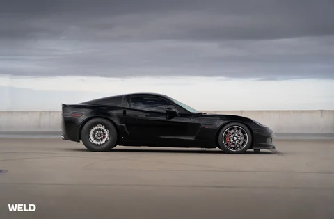 C6 chevrolet corvette black weld rt v series vitesse forged wheels 06