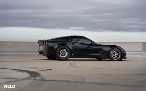 C6 chevrolet corvette black weld rt v series vitesse forged wheels 07